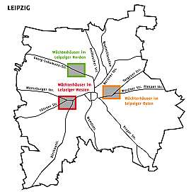 Schwerpunktgebiete: Wächterhäuser in Leipzig