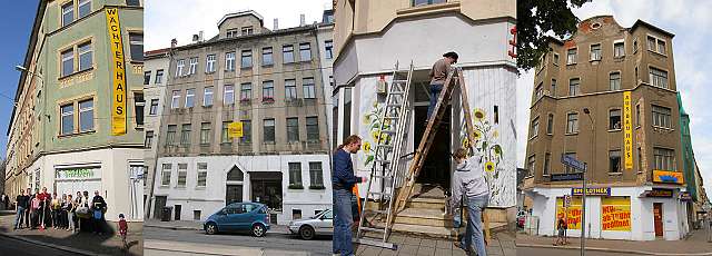 Umgesetzte Modelle des HausHalten e.V. entlang der Georg-Schwarz-Straße